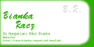 bianka racz business card