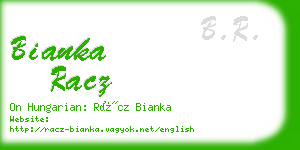 bianka racz business card